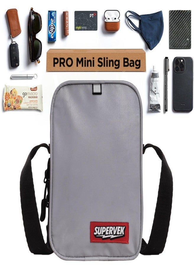 SUPERVEK Pro Small Sling Bag for Men Women Crossbody, Water-Resistant Small Side Bag for men travel Cross Body Shoulder Hand Mini Bag for men, Passport Small Bags for Mens Gifts- Streetwear Reflective - Image 1